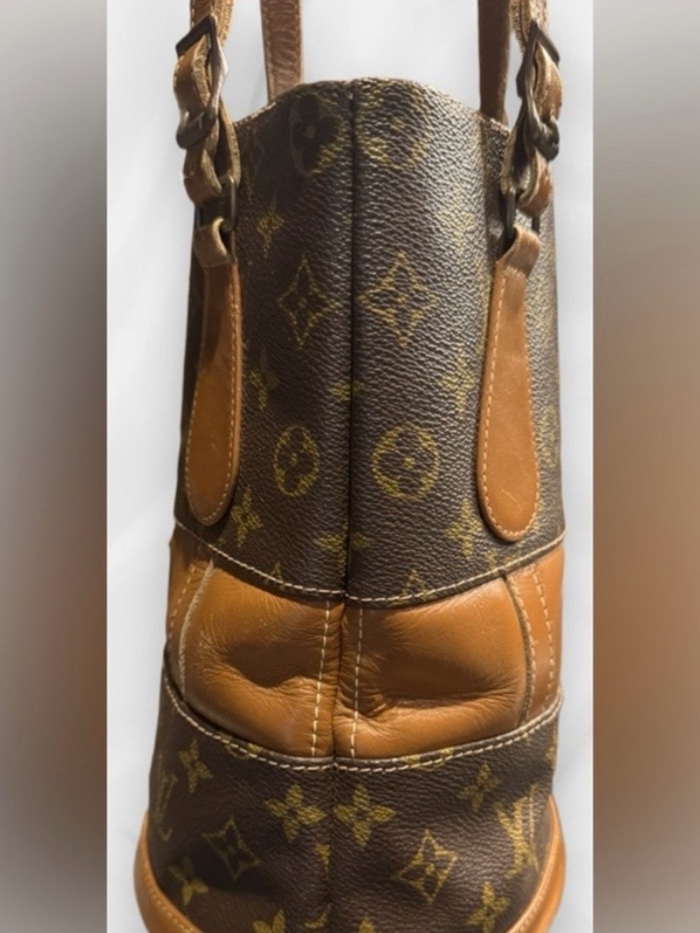 Vintage French Company Louis Vuitton Monogram Bag in Brown and Tan Leathe - Picture 5 of 11